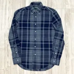 ギットマンヴィンテージ BDシャツ チェック ネイビー アメリカ製 ◎極美品