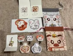 ハム太郎　こうしくん　タイショーくん　とんがりくん 12点セット セリア　百均