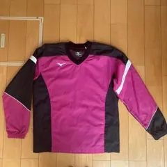 Mizuno 長袖 Vネック ウインドブレーカー　XS ピンク/黒