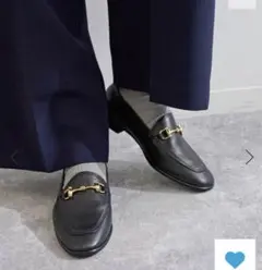 ルタロン　レザービットバブーシュ　ブラック ローファー ゴールド金具