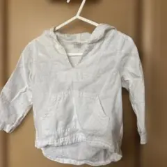 OLD NAVY フード付きプルオーバー ホワイト 12-18M