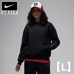 NIKE レディース パーカー 起毛加工JumpMan ブラックのサムネイル