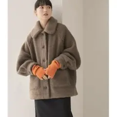 LOWRYSFARM / 2way襟付きボアブルゾン