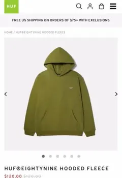 2025年最新】HUF カラー：グリーン系 パーカーの人気アイテム