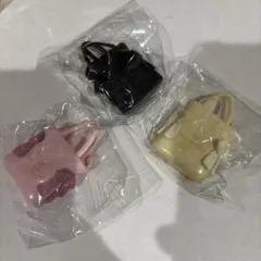 メゾンドフルール ガチャ ダブルリボントートバッグミニチュアチャーム 3点