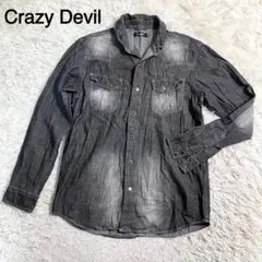 Crazy Devil ダークグレーカラー デニムシャツ