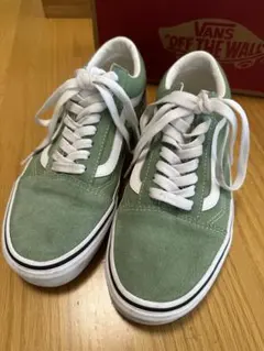 Vans Old Skool スニーカー 緑色 スエード　24.5cm