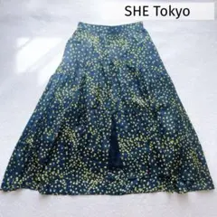 SHE Tokyo シルク レース花柄 フレアスカートのサムネイル