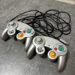 2個セット ゲームキューブ コントローラー シルバー