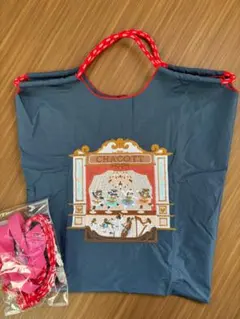 チャッコト バレリーナ 猫の舞台 刺繍エコバッグ M ストラップ付き