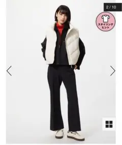UNIQLO ユニクロ スマートフレアパンツ Lサイズ ブラック
