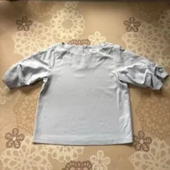 OPAQUE.CLIP 袖リボン　ブラウス　トップス　カットソー　パフスリーブ