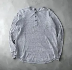 ユニクロ ヘンリーネック サーマル 長袖 Tシャツ メンズ Sのサムネイル