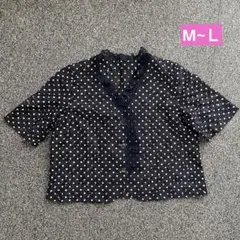 美品レディース　半袖 カーディガン　トップス　レース オシャレM~Ｌ
