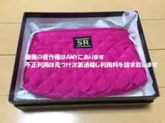【新品未使用！箱付き】ソニアリキエル　ポーチ　ピンク　マゼンタ　化粧　メイクのサムネイル