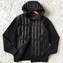 極美品　TETE HOMME ニット　コンビ　ダウンジャケット　黒　切り替え　L