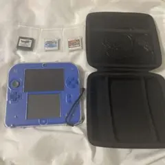 【ほぼ新品】ニンテンドー2DS 本体 青 + ゲームソフト3本