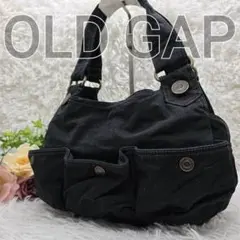 ✨️00s y2k✨️OLD GAP ギャップ コットン ショルダーバッグ 黒のサムネイル