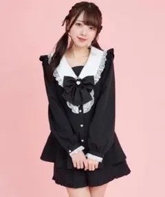 ୨୧ pium コットンフリルヨークセットアップ ブラック ୨୧ - メルカリ