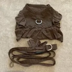 コモプランシュィ　como franche フリル　ハーネス　リード　モカ