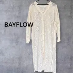 BAYFLOW レース ロングカーディガン 羽織り アイボリーのサムネイル