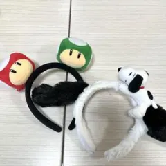 カチューシャ　USJ スヌーピー　キノピオ　ユニバ　グッズ　被り物