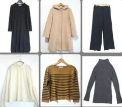 M相当 まとめ売り 秋冬 6点セット コート ニット ワンピース ニットパンツ