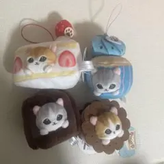 モフサンド mofusand 肉球じるしのスイーツにゃんマスコット4種類セット