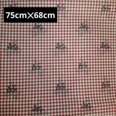 生地 はぎれ チェック柄 さくらんぼ柄 レッド系
