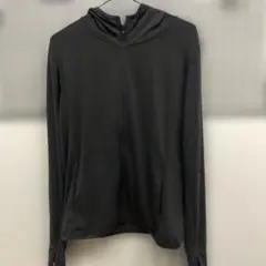 A942 ユニクロ　airism フード付きパーカー　グレー　レディース　L