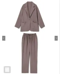GRL グレイル　ジャケットXロングパンツセットアップ モカ　薄紫