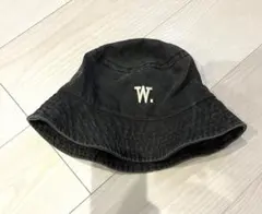 韓国レディース　帽子　バケットハット　ブラック　ダークグレー　ヴィンテージ