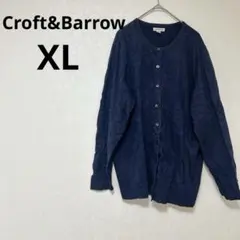 Croft&Barrow 【1X】ネイビー 長袖カーディガン