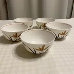 香蘭社 湯呑み　5客セット　金彩蘭