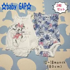【即購入OK❤️】baby GAP☆ロンパース☆ミニー☆ミッキー☆2枚セット☆80