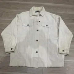 ZARA アイボリー コーデュロイジャケット