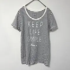 SHIPS シップス Tシャツ ボーダー ロゴTシャツ オシャレ 半袖のサムネイル