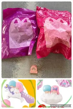 新品・未開封 ハッピーセット リトルツインスターズ 2点とおまけクリップ