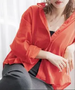 \SNSで話題！！/大人気！！ガーゼシャツ【西山茉希さん着用】coca