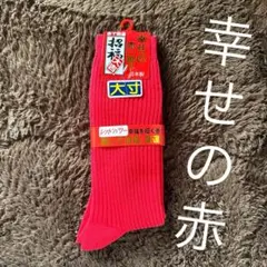 【日本製】履いて招福 、開運幸せの赤い靴下26-28【男女兼用】のサムネイル