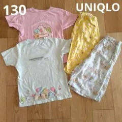 UNIQLO　すみっコぐらし パジャマ 上下セット 2着　リラコ　難ありのサムネイル