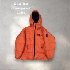 冬物セール中！NAUTICA オレンジ 中綿ジャケット ダウン　古着 90s