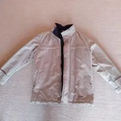 ホワイトベージュ ジップアップジャケット