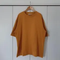 UNIQLO/ユニクロ U エアリズムコットンオーバーサイズTシャツ オレンジ