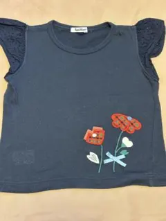 未使用品　familiar 花柄刺繍 Tシャツ 100