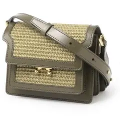 訳あり MARNI ショルダーバッグ オリーブ×ベージュ - メルカリ