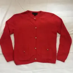 ZARA レッド ニット カーディガン 長袖のサムネイル