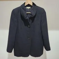 ダークネイビー テクスチャー ジャケット　7ARサイズ