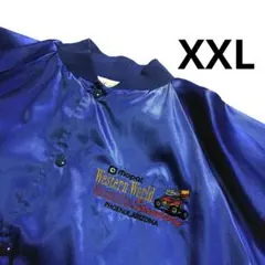 80s 90s USA製 ナイロン スタジャン XXL 青 白 Speedway