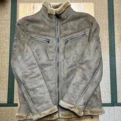 Navy ファー付きブラウンジャケット